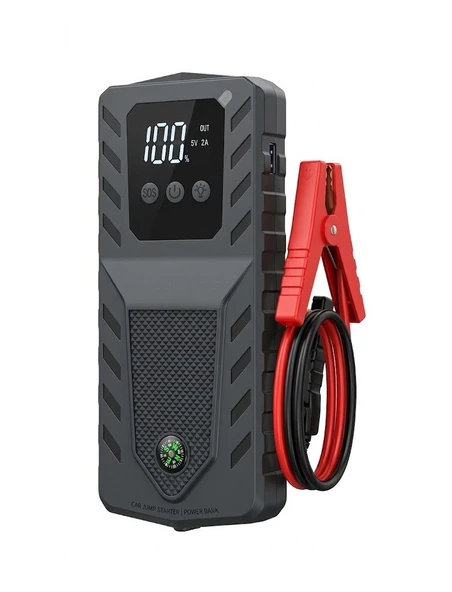GLR Y2 30000 mAh Taşınabilir Araç Akü Takviye Cihazı - 12V Powerbank & LED Fenerli Powerbank