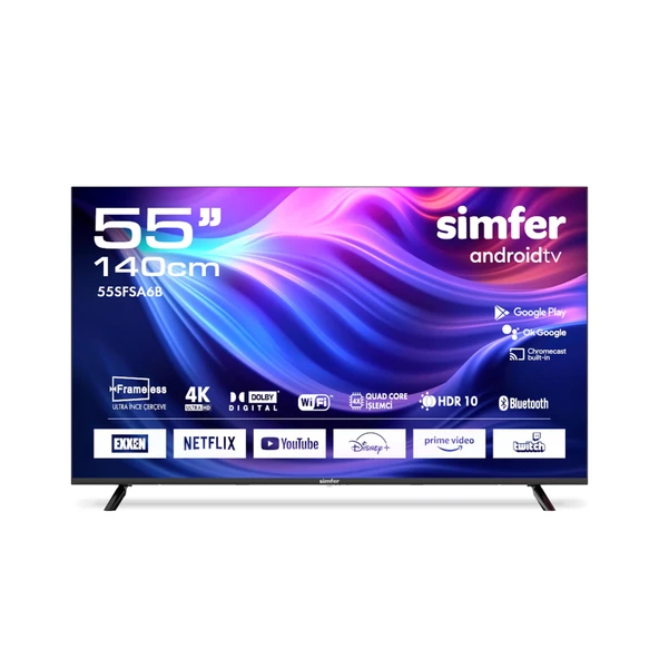 Simfer 55SFSA6B 140 Ekran 55 " Android LED 4K UHD Televizyon 19.199 TL **Sepete Özel**