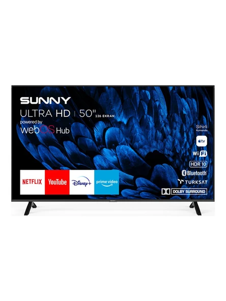 Sunny SN50QMN252 4K Ultra HD 50" 127 Ekran Uydu Alıcılı webOS Smart QLED TV 4,7 (79) 18.500 TL **Sepete Özel**